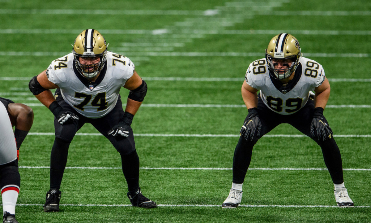 New Orleans Saints offensive lineman James Hurst (74). Credit: USA TODAY 